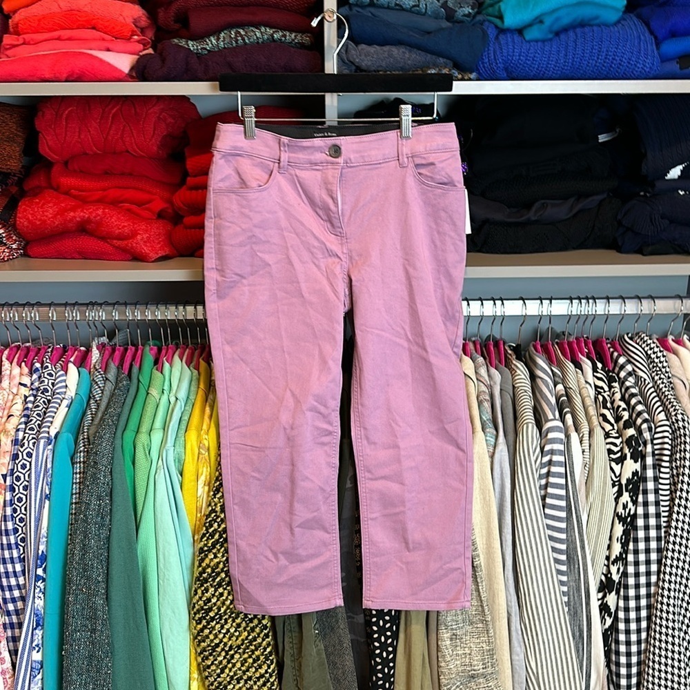 Violet and Roses lilac cropped pants size 4 NWT